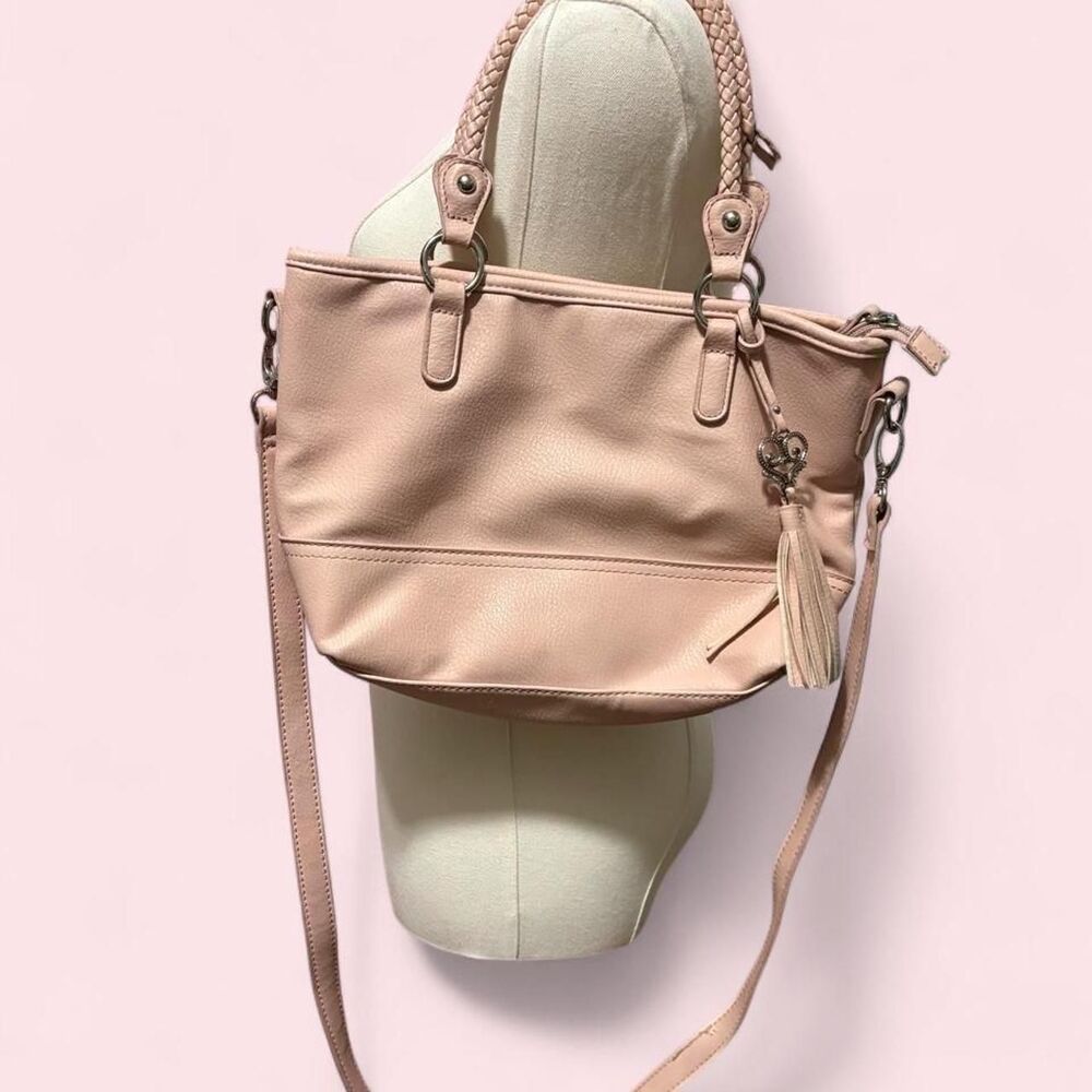 Bueno Blush Pink Heart Tassel Purse